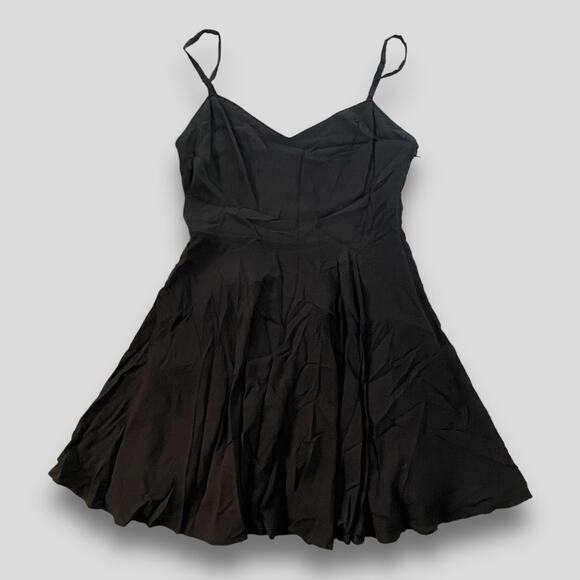 TALULA SPAGHETTI STRAP FIT FLARE LINED CLASSIC MINI DRESS BLACK MEDIUM 6 - Picture 1 of 8